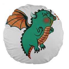 Baby Dragon   Cowcow Large 18  Premium Flano Round Cushions