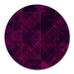 Pinkpunkplaid Round Mousepads