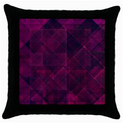 Pinkpunkplaid Throw Pillow Case (black)