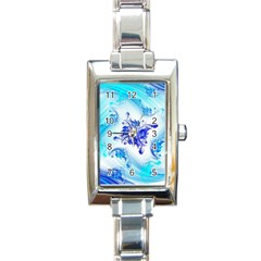 Summer Ice Flower Rectangle Italian Charm Watch