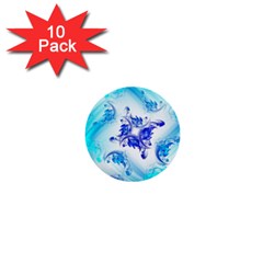 Summer Ice Flower 1  Mini Buttons (10 pack) 