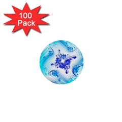 Summer Ice Flower 1  Mini Buttons (100 pack) 