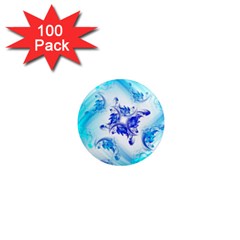 Summer Ice Flower 1  Mini Magnets (100 pack) 