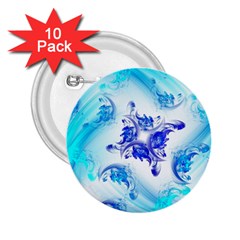 Summer Ice Flower 2.25  Buttons (10 pack) 