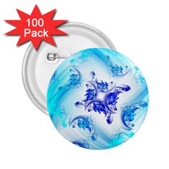 Summer Ice Flower 2.25  Buttons (100 pack) 