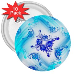 Summer Ice Flower 3  Buttons (10 pack) 