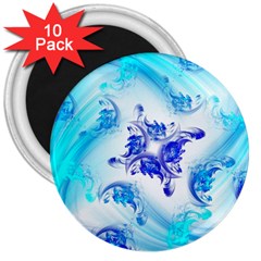 Summer Ice Flower 3  Magnets (10 pack) 