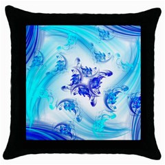 Summer Ice Flower Throw Pillow Case (Black)