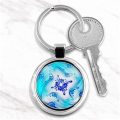 Summer Ice Flower Key Chains (Round) 