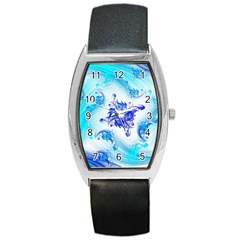 Summer Ice Flower Barrel Style Metal Watch