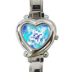 Summer Ice Flower Heart Italian Charm Watch