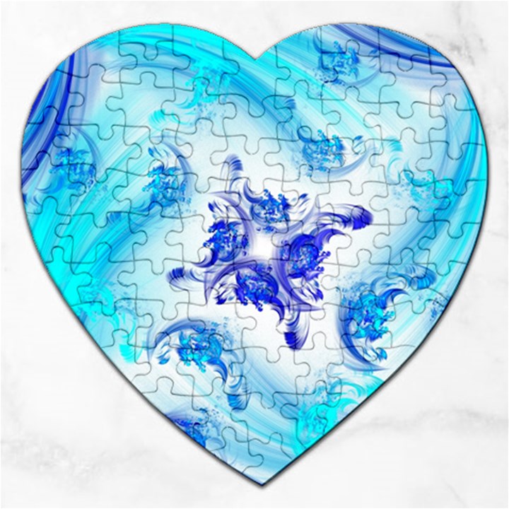 Summer Ice Flower Jigsaw Puzzle (Heart)