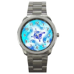 Summer Ice Flower Sport Metal Watch