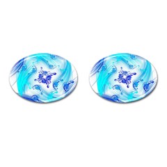 Summer Ice Flower Cufflinks (Oval)