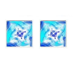 Summer Ice Flower Cufflinks (Square)