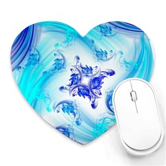 Summer Ice Flower Heart Mousepads