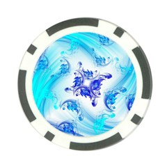 Summer Ice Flower Poker Chip Card Guard