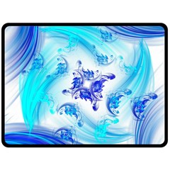 Summer Ice Flower Fleece Blanket (Large) 