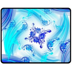 Summer Ice Flower Fleece Blanket (Medium) 