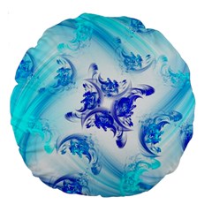 Summer Ice Flower Large 18  Premium Round Cushions