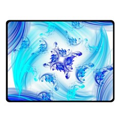 Summer Ice Flower Double Sided Fleece Blanket (Small) 