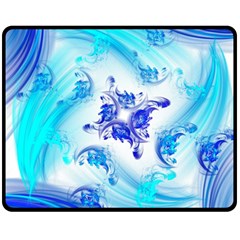 Summer Ice Flower Double Sided Fleece Blanket (Medium) 