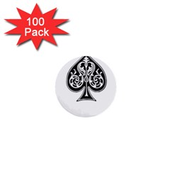 Acecard 1  Mini Buttons (100 Pack) 