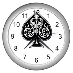 Acecard Wall Clocks (silver)  by prodesigner