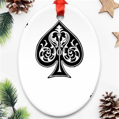 Acecard Oval Ornament (two Sides) by prodesigner