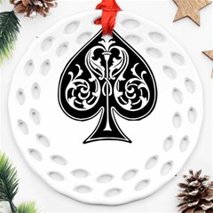 Acecard Round Filigree Ornament (Two Sides)