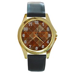 Allsquared Round Gold Metal Watch