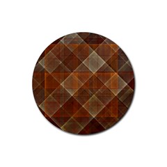 Allsquared Rubber Coaster (round)  by designsbyamerianna