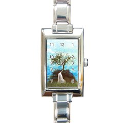 Single Tree Rectangle Italian Charm Watch