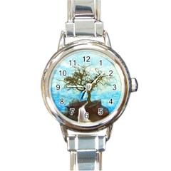 Single Tree Round Italian Charm Watch