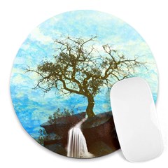 Single Tree Round Mousepads by berwies