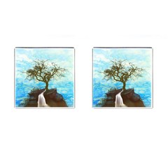 Single Tree Cufflinks (square) by berwies