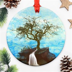 Single Tree Round Ornament (two Sides)