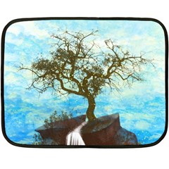 Single Tree Double Sided Fleece Blanket (mini)  by berwies