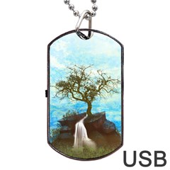 Single Tree Dog Tag Usb Flash (one Side) by berwies