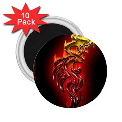 Dragon Fire 2 25  Magnets (10 Pack)  by BangZart