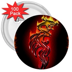 Dragon Fire 3  Buttons (100 Pack) 