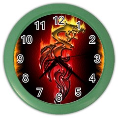 Dragon Fire Color Wall Clocks