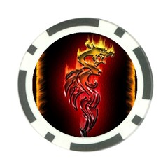 Dragon Fire Poker Chip Card Guard by BangZart