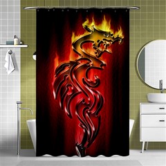 Dragon Fire Shower Curtain 48  X 72  (small) 