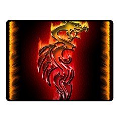 Dragon Fire Double Sided Fleece Blanket (small) 