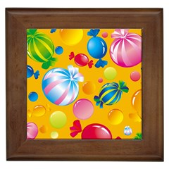 Sweets And Sugar Candies Vector  Framed Tiles by BangZart