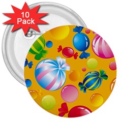 Sweets And Sugar Candies Vector  3  Buttons (10 Pack)  by BangZart