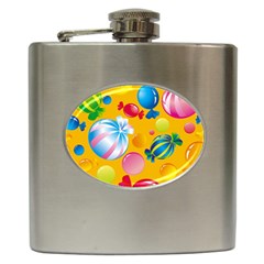 Sweets And Sugar Candies Vector  Hip Flask (6 Oz) by BangZart