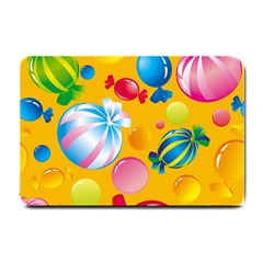 Sweets And Sugar Candies Vector  Small Doormat  by BangZart