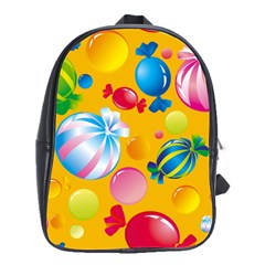 Sweets And Sugar Candies Vector  School Bags(large)  by BangZart